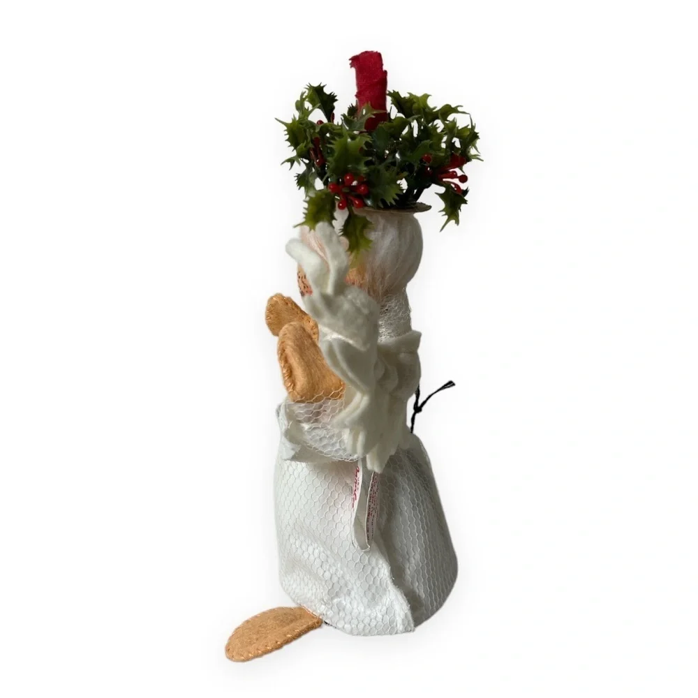 Vintage 1961 Annalee 8” Angel Holly Wreath‎ Halo with Tag